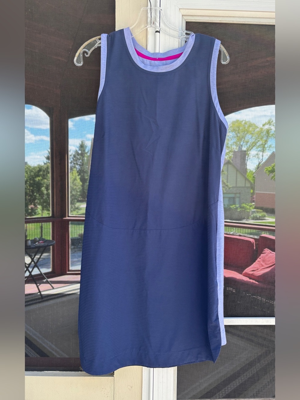 Title Nine Speed Racer Sleeveless Athletic Dress Navy & Purple Size Large